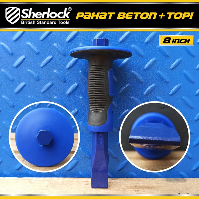 Pahat Batu Beton Topi Cold Chisel / Sherlock Betel Baja 8 inch