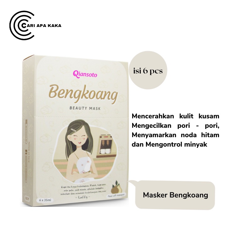 Masker wajah qiansoto peel of mask whitening masker wajah bengkoang