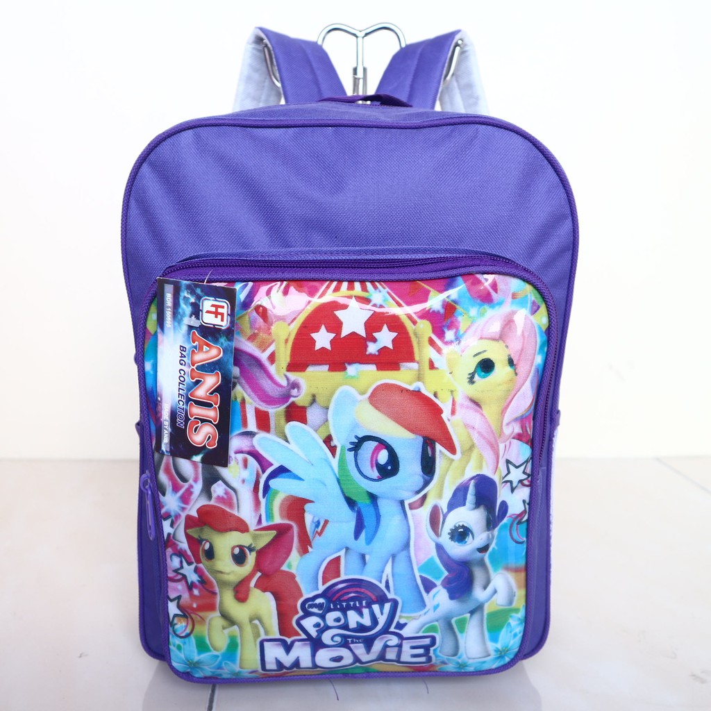 Tas Ransel Anak Gambar Pony Kecil Ungu Sekolah PAUD TK Kado Murah Lucu