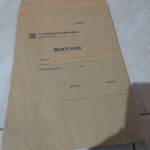 

Cetak Amplop Coklat Bukti Kas Bank BRI Ukuran P: 36 Cm L : 25 Cm