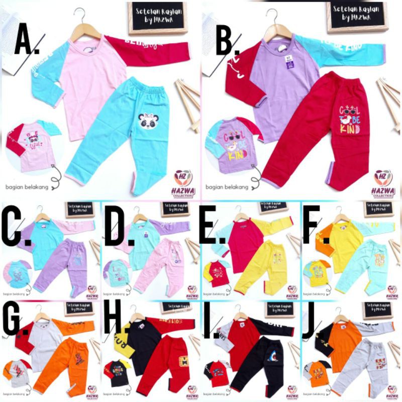 Set Raglan Hazwa Boy Girl