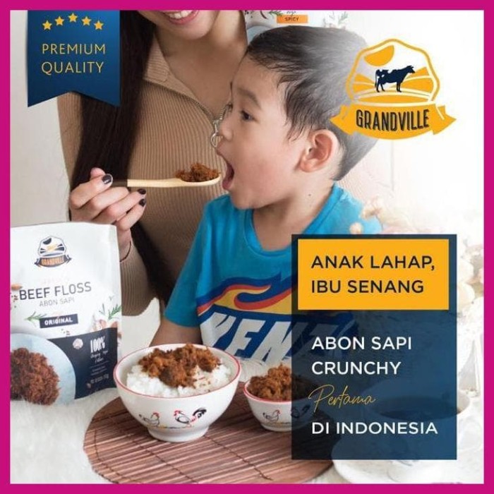 

GRANDVILLE ABON SAPI/ AYAM CRUNCHY [PREMIUM] Rasa Original /ABON MPASI 1 TH PLUS NO MSG NO PENGAWET