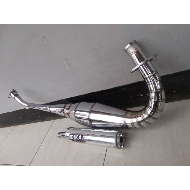 knalpot Rx King Kolong Repsol Model Ninja Full Crome Full Plat Full Stainless Garing