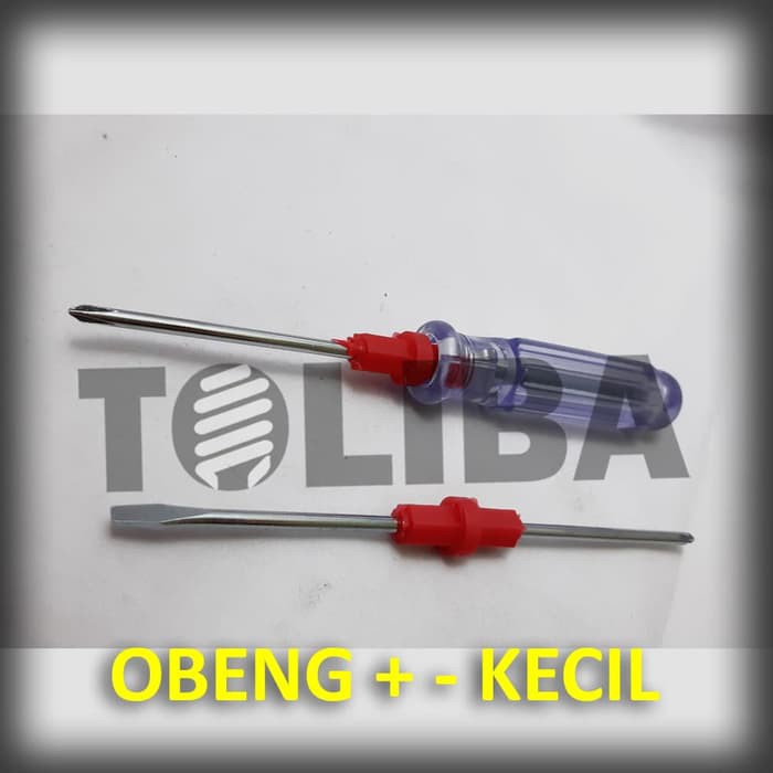 obeng bolak balik plus + min - kecil