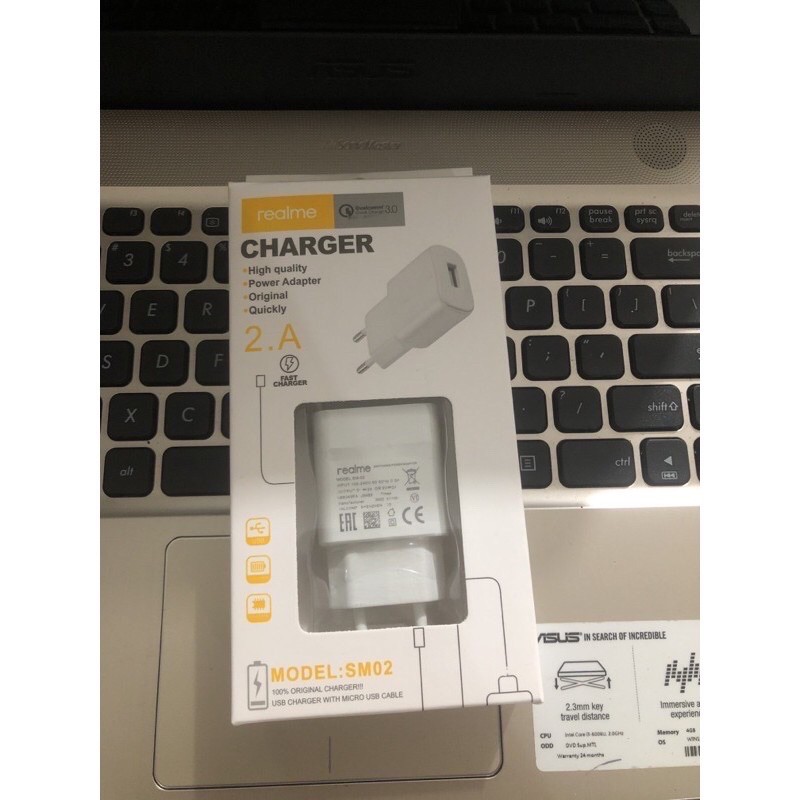 tc charger REALME SM02 branded 1 USB 2A kwalitas bagus