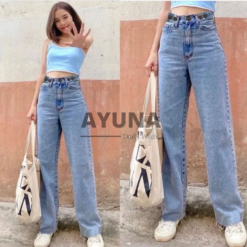 Celana Kulot Jeans Highwaist Celana Kulot Jumbo Celana Kulot Jeans Wanita Celana Highwaist Loose Jeans