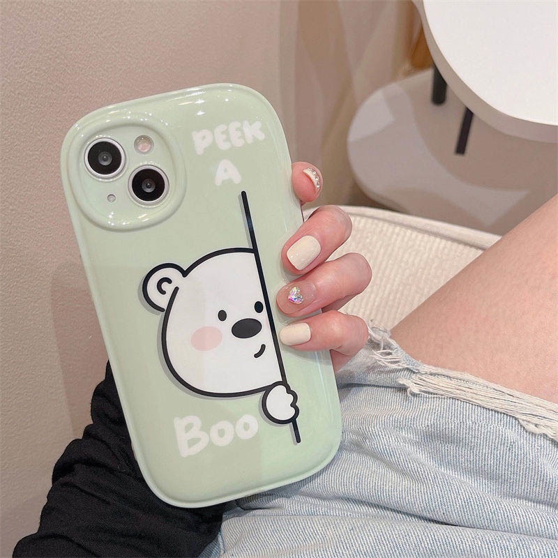 Soft Case Hp Gambar Kartun Beruang / Anjing Untuk iphone 12 / 13 / 11promax / X / Xs Max / Xr / Yij5