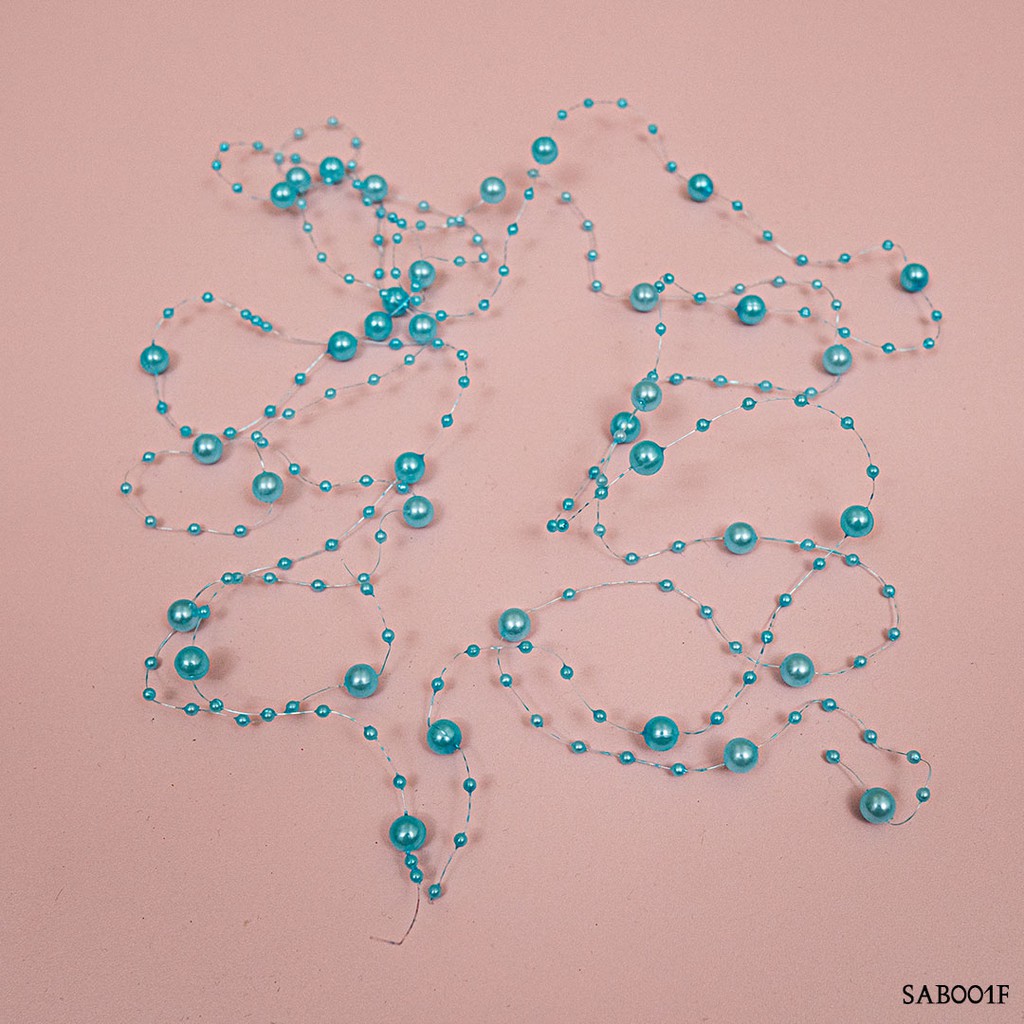 [STOK TERBATAS] HIASAN SANGGUL AKSESORIS RAMBUT CROWN MUTIARA BIRU SAB001F
