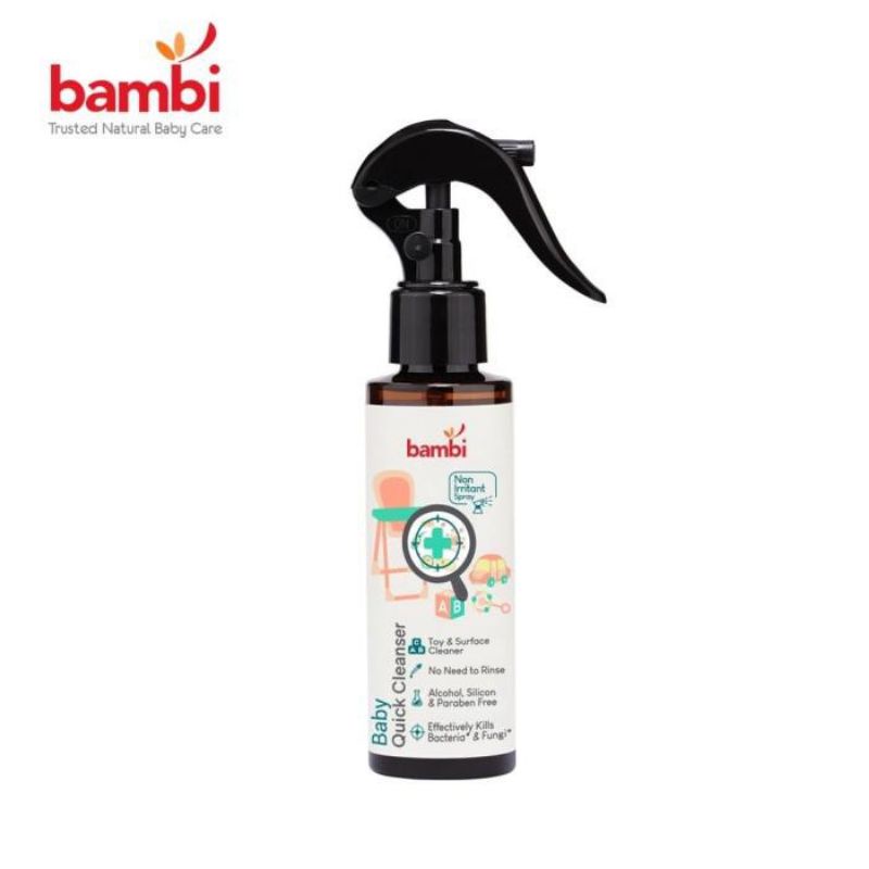 Bambi Baby Quick Cleanser Spray 120ml - Bambi Pembersih Mainan Peralatan Bayi - Multisurface Bayi