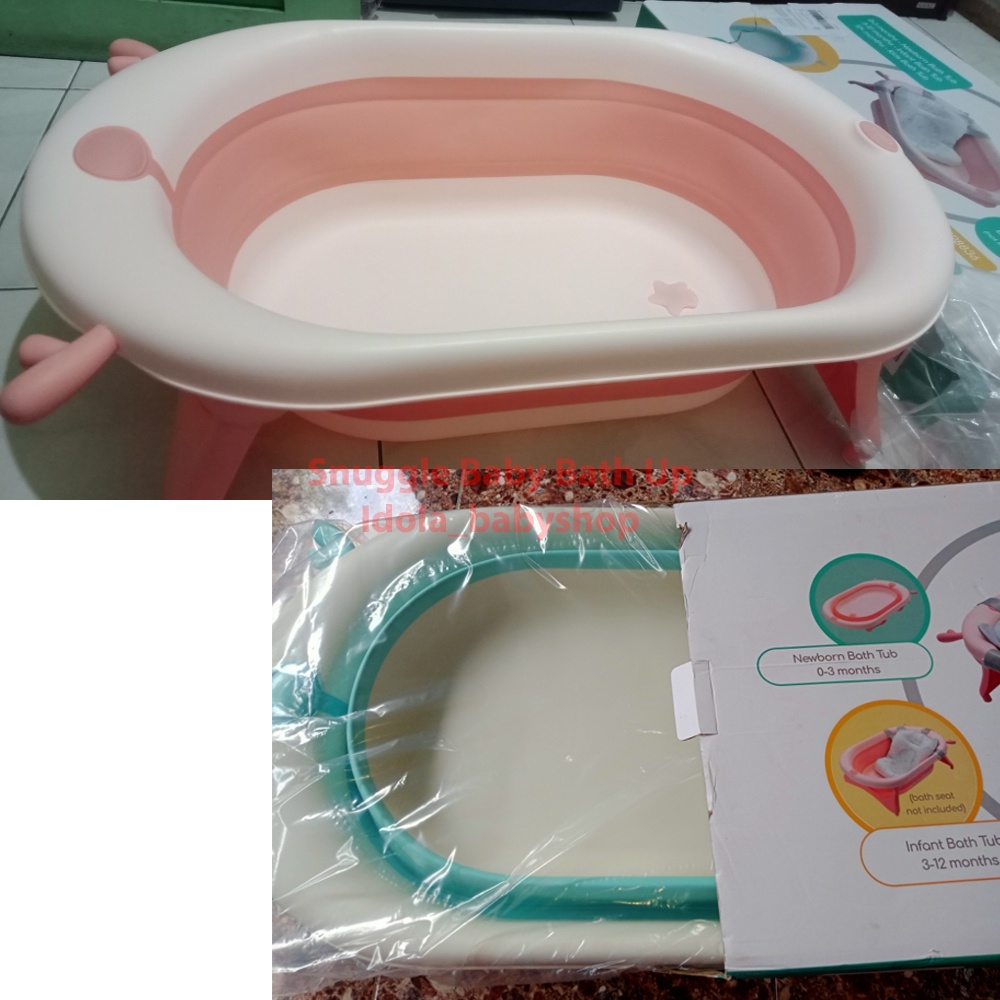 Snuggle Instant Folding Baby Bath Tub with Heat Sensor 3in1 CR8836 Bak Mandi Bayi