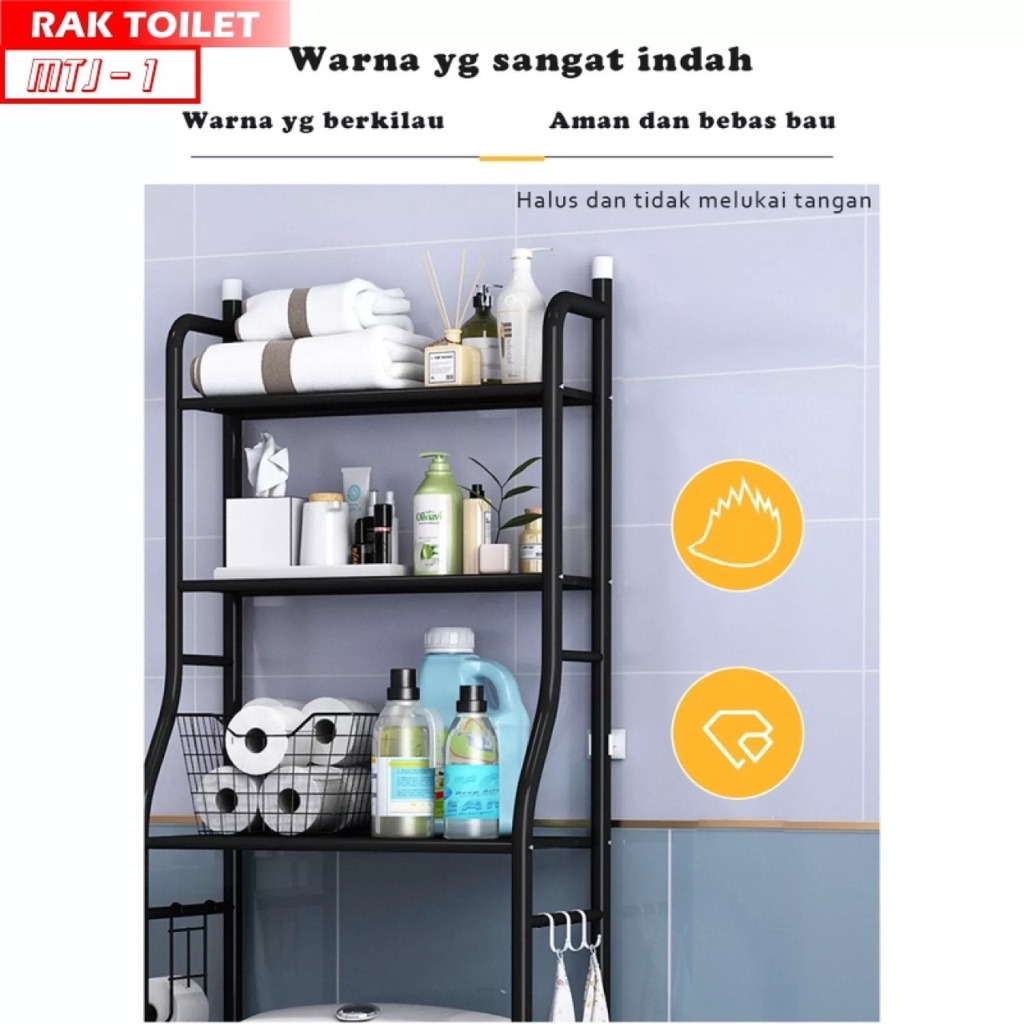 Rak Toilet Organizer WC Tissue Sabun Kloset Kamar Mandi susun grosir unik2