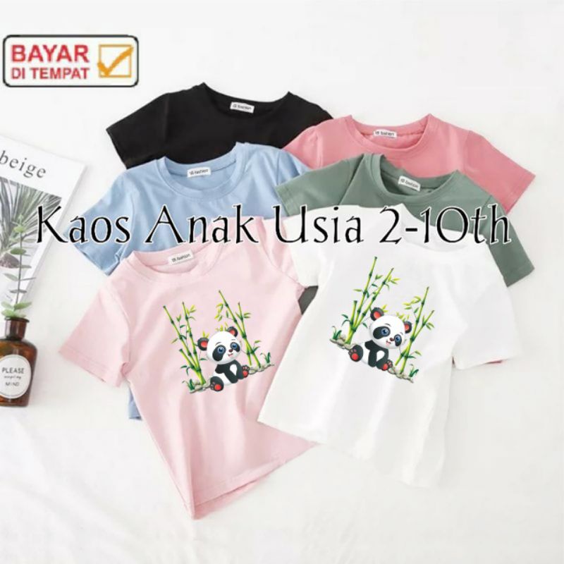 ((IB))KAOS ANAK2 UNISEX/PANDA DIGITAL SABLON