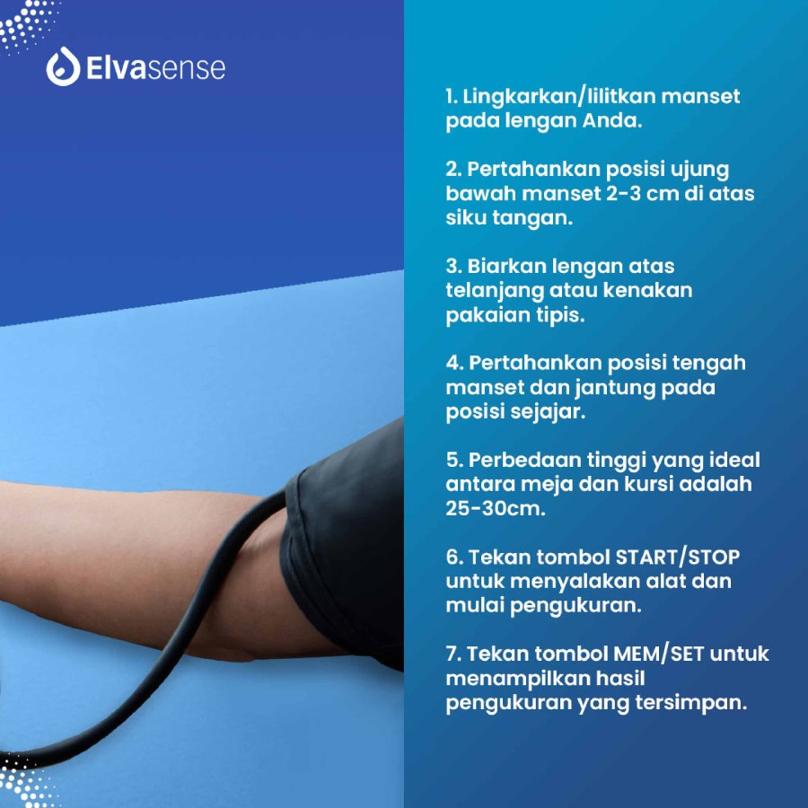 Tensimeter Digital Elvasense BP635  Alat Ukur Tekanan Darah Digital