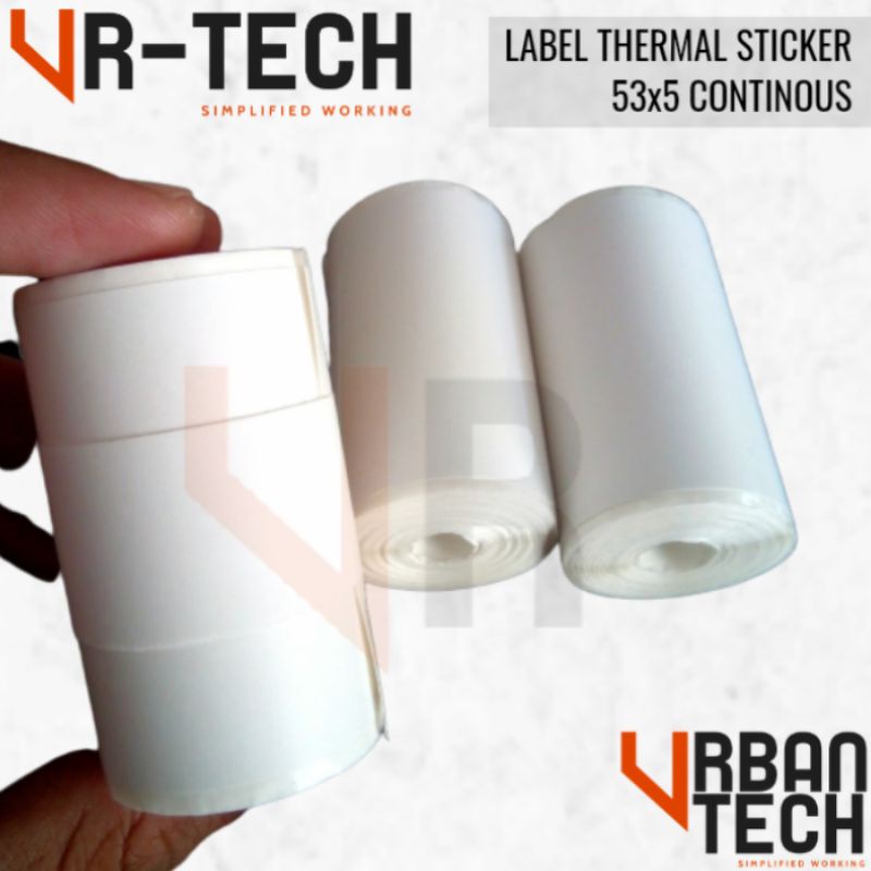 

KERTAS LABEL STICKER THERMAL SIZE 53x5m - Continous (Tanpa Gap)