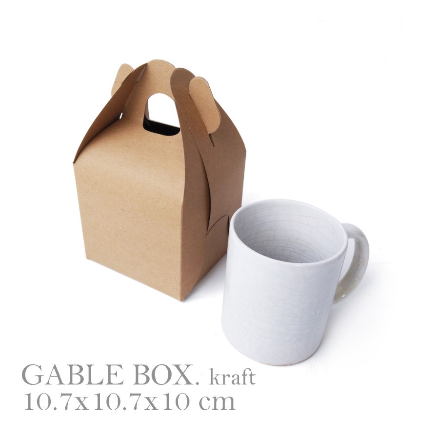 

[HARGA 10PCS] GABLE BOX : 10.7x10.7x10 cm / box mug / box dessert