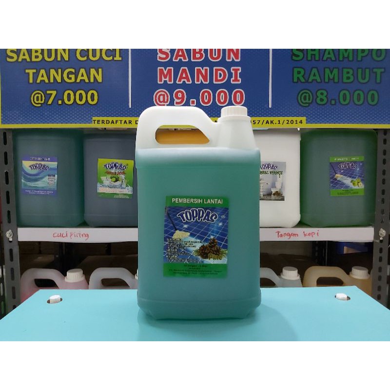 PEMBERSIH LANTAI WANGI CEMARA PINE SOS 5 LITER PREMIUM - ORIGINAL TOPPAS BPOM