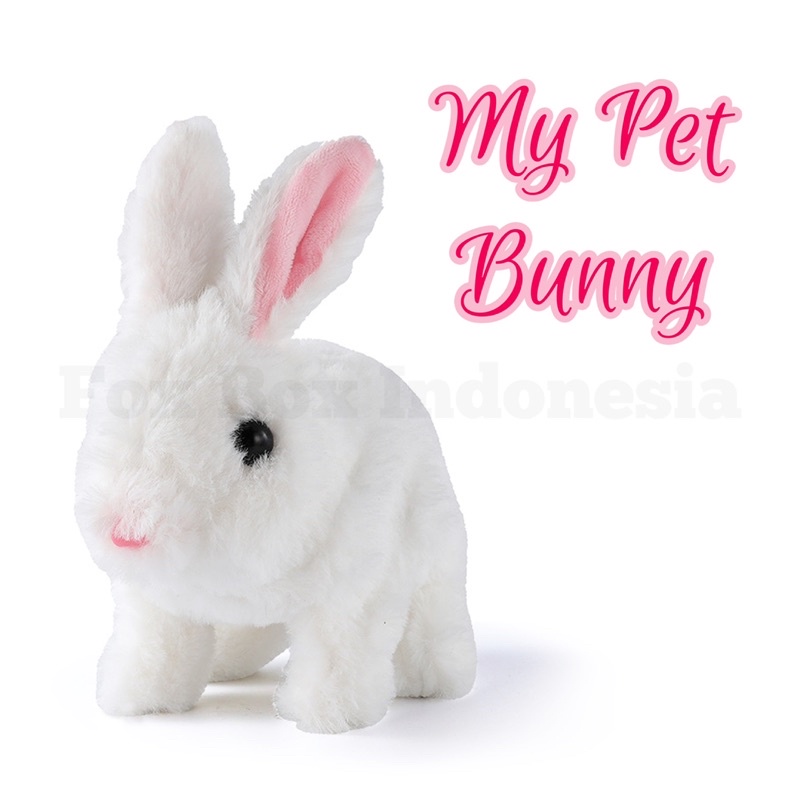 My Pet Bunny - Boneka Kelinci Bisa Gerak Bisa Jalan Boneka Kelinci Peliharaan - Fox Box Indonesia