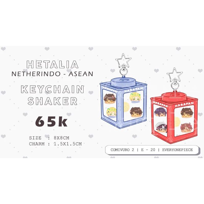 KEYCHAIN SHAKERS HETALIA ASEAN INDONESIA
