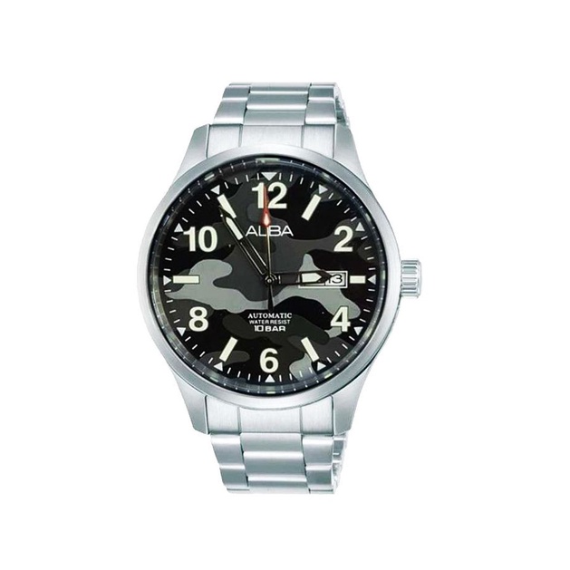 Jam Tangan Pria Alba Original AL4275 AL4275X1 Strap Stainless Steel Silver Automatic