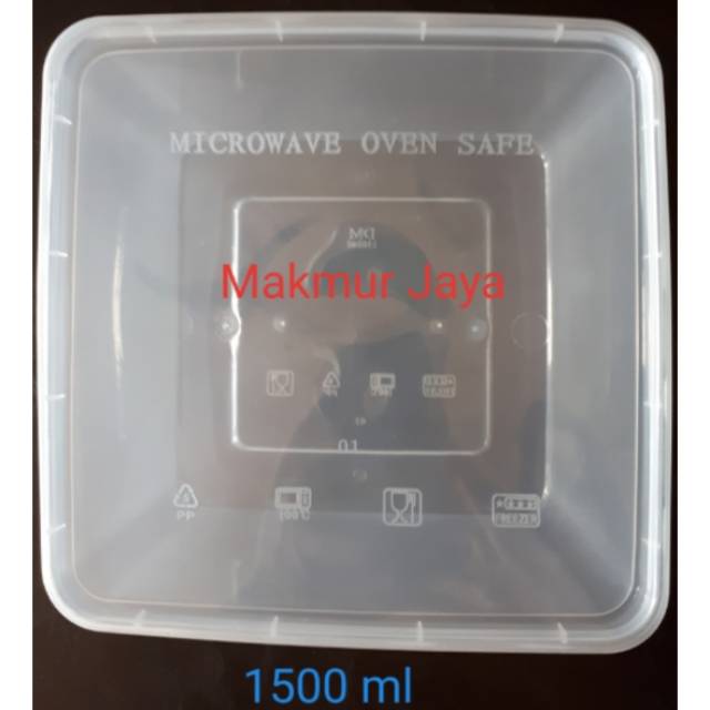 Thin wall food container/ kotak makan mika / lunch box 1500ml