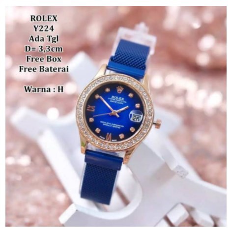 Jam Tangan Wanita Rolex Rantai Magnet