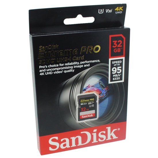 SDHC Sandisk EXTREME PRO - 32GB (Read Speed 95mb/s) / KARTU MEMORI