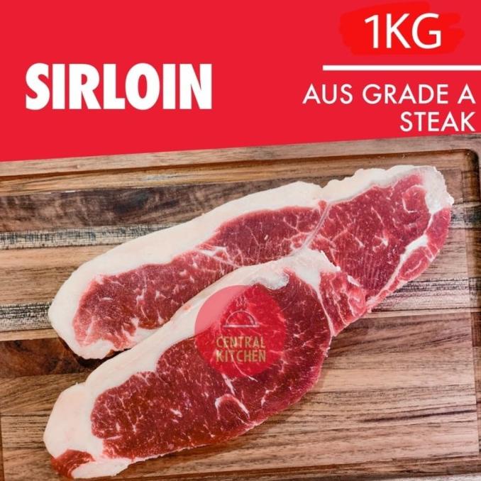 

Daging Sapi Aus Sirloin Striploin Beef Steak Impor Grade A Pack 1Kg Store_Gemoy