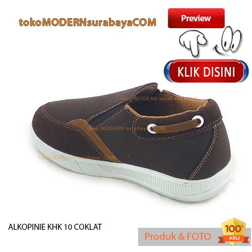 ALKOPINIE KHK 10 COKLAT sepatu anak casual slip on