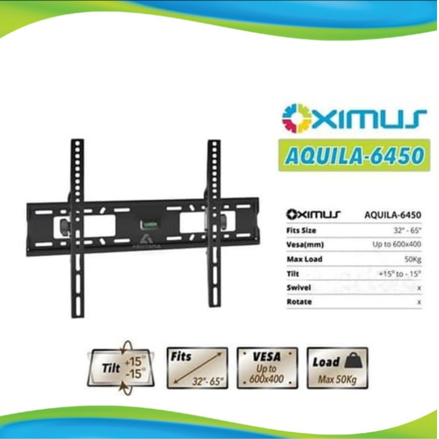 OXIMUS AQUILA 6450 - BRACKET TV Tilt LCD LED TV 32 - 80 Inch
