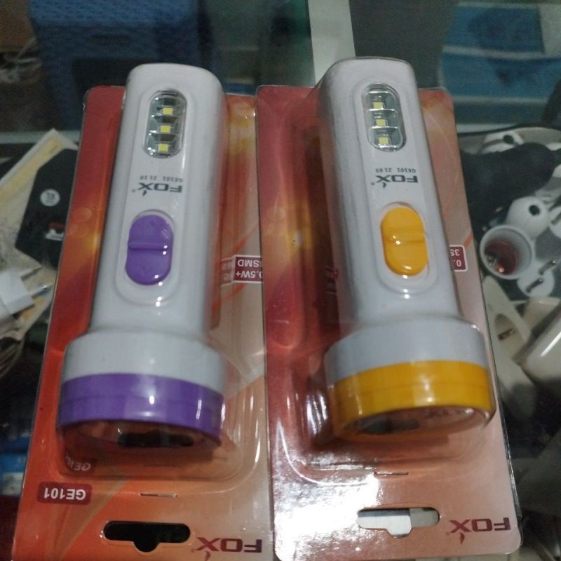 FOX SENTER CAS EMERGENCY SUPER TERANG LAMPU DARURAT LISTRIK MATI  GE-101 3SMD LED