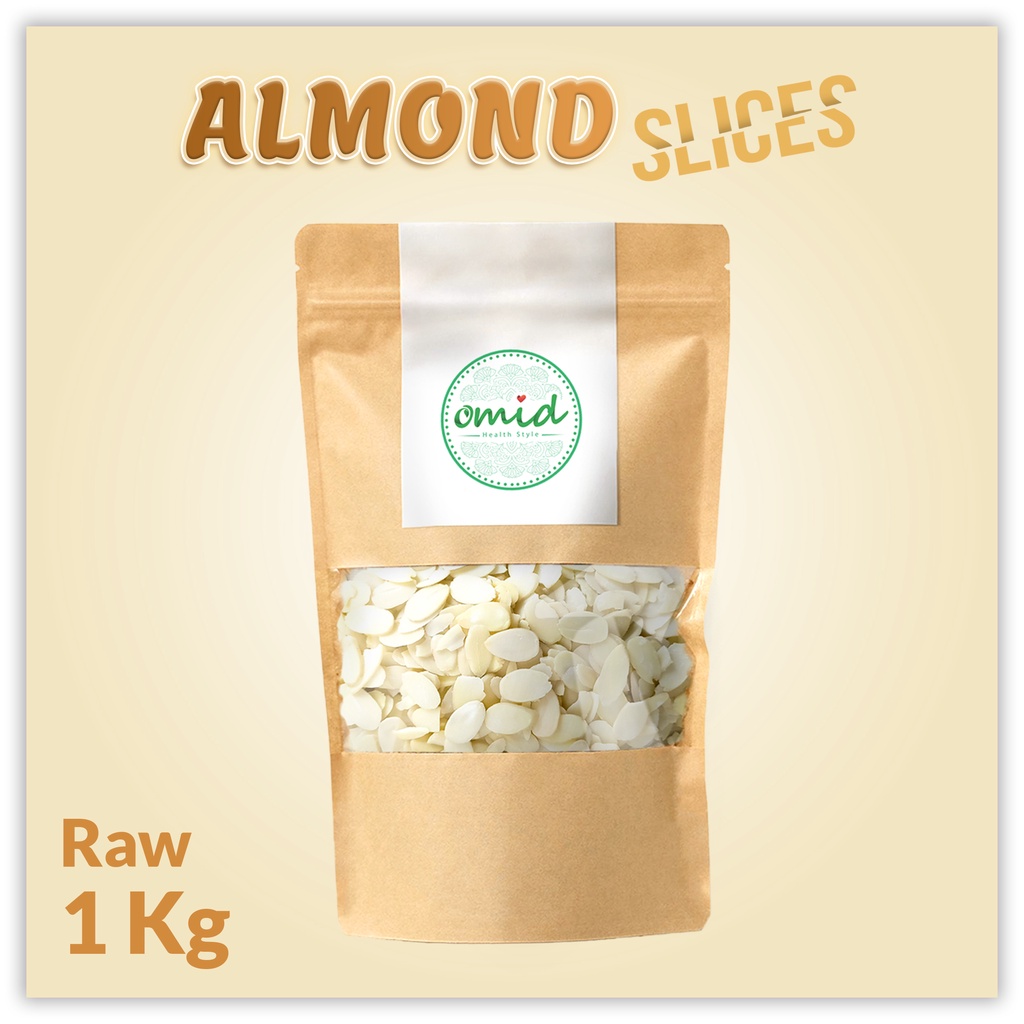 

1 Kg - Raw Almond Sliced | Kacang Iris Almond Mentah