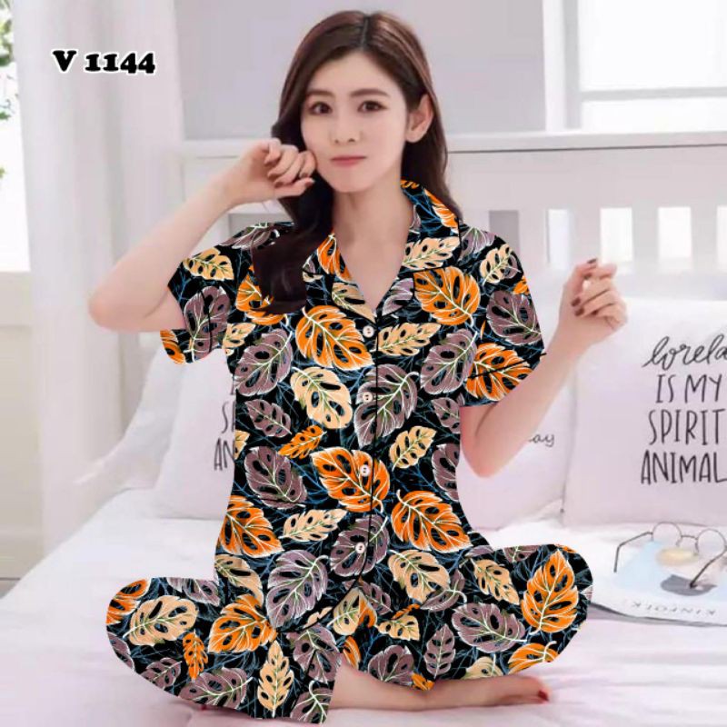 UL.Fashion BAJU TIDUR PIYAMA/PAJAMAS DEWASA [CP] MOTIF #SULTAN #JANBOL KATUN JEPANG-[Cp] Janbol Black