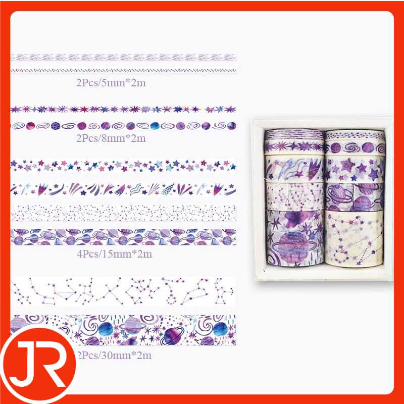 

Dekorasi Buku Stiker Buku Moonovol Stiker Kertas Buku Washi Tape Decorative Scrapbooking - WT54