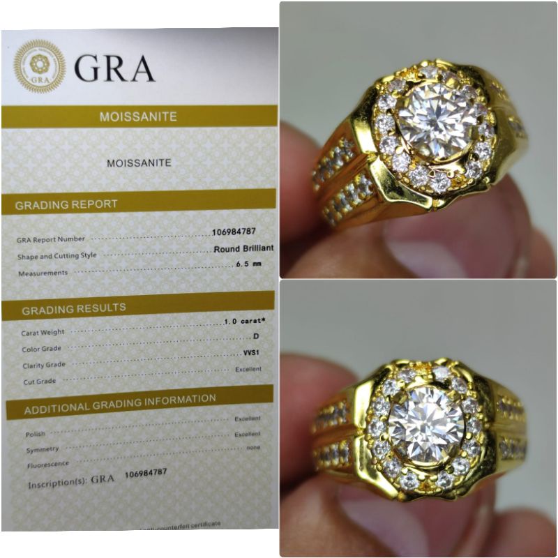 Moissanite Sertifikat GRA