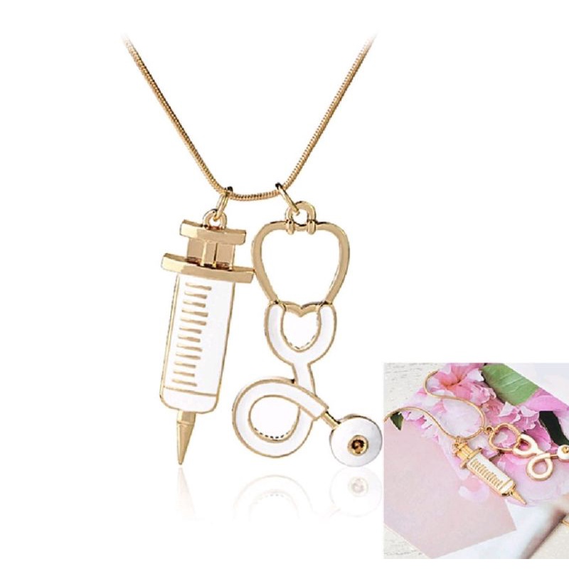 Kalung Model Sthetoscope &amp; Spuit