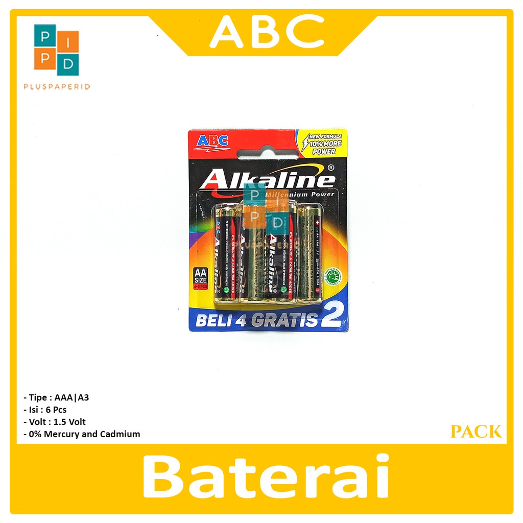 Jual Alkaline Batu Baterai Abc Ukuran A3 Aaa Pack Shopee Indonesia