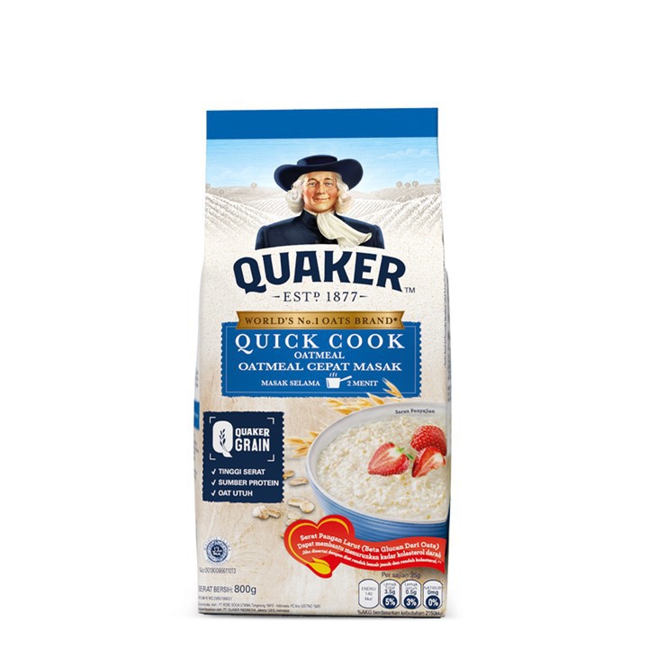 

QUAKER QUICK COOK OATMEAL 800 GR