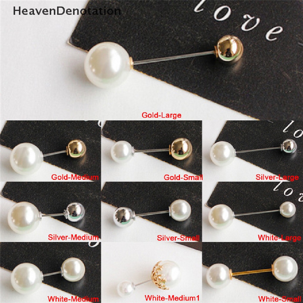 [HeavenDenotation] Big Needle Pearl Brooch Bouquet Pin Sweater Shawl Buckle Wedding Bridal Jewelry