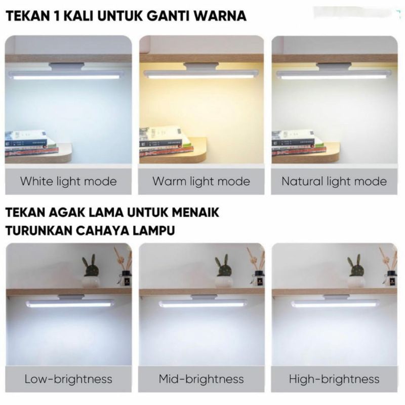 LAMPU LED USB TERMURAH  10W/15W/25W / Lampu Meja Magnet USB