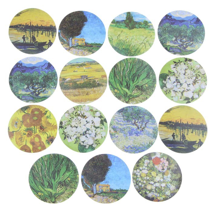 Lifelog Label Stickers - Van Gogh Design #01 (45pcs)