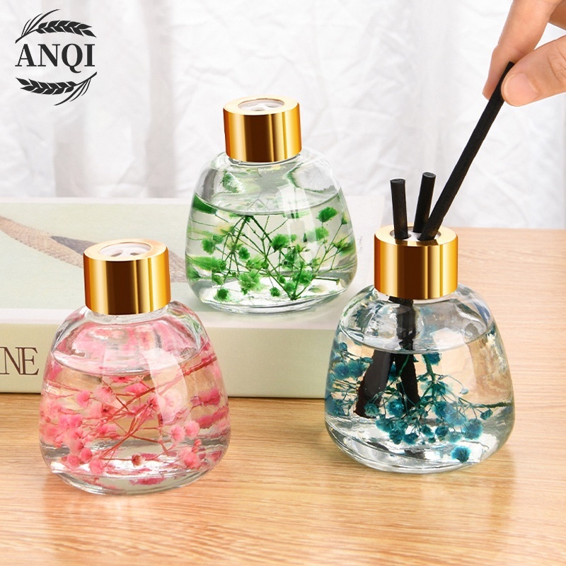 ANQI 1888 Reed Diffuser Alat Pengharum Ruangan Parfum Essensial Oil Hiasan Stik Kayu + Bunga/Bunga Pengharum Ruangan