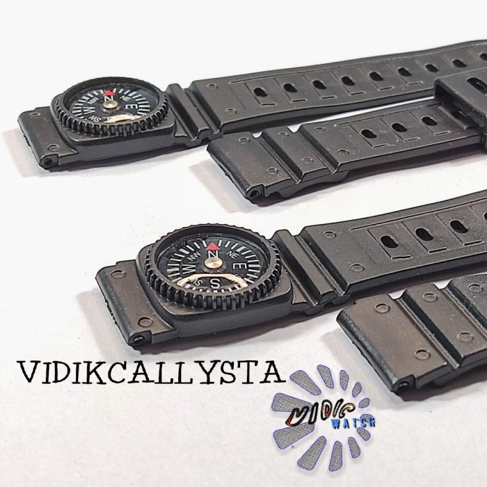 TALI JAM TANGAN RUBBER KARET CASIO 20MM CALCULATOR 20 MM