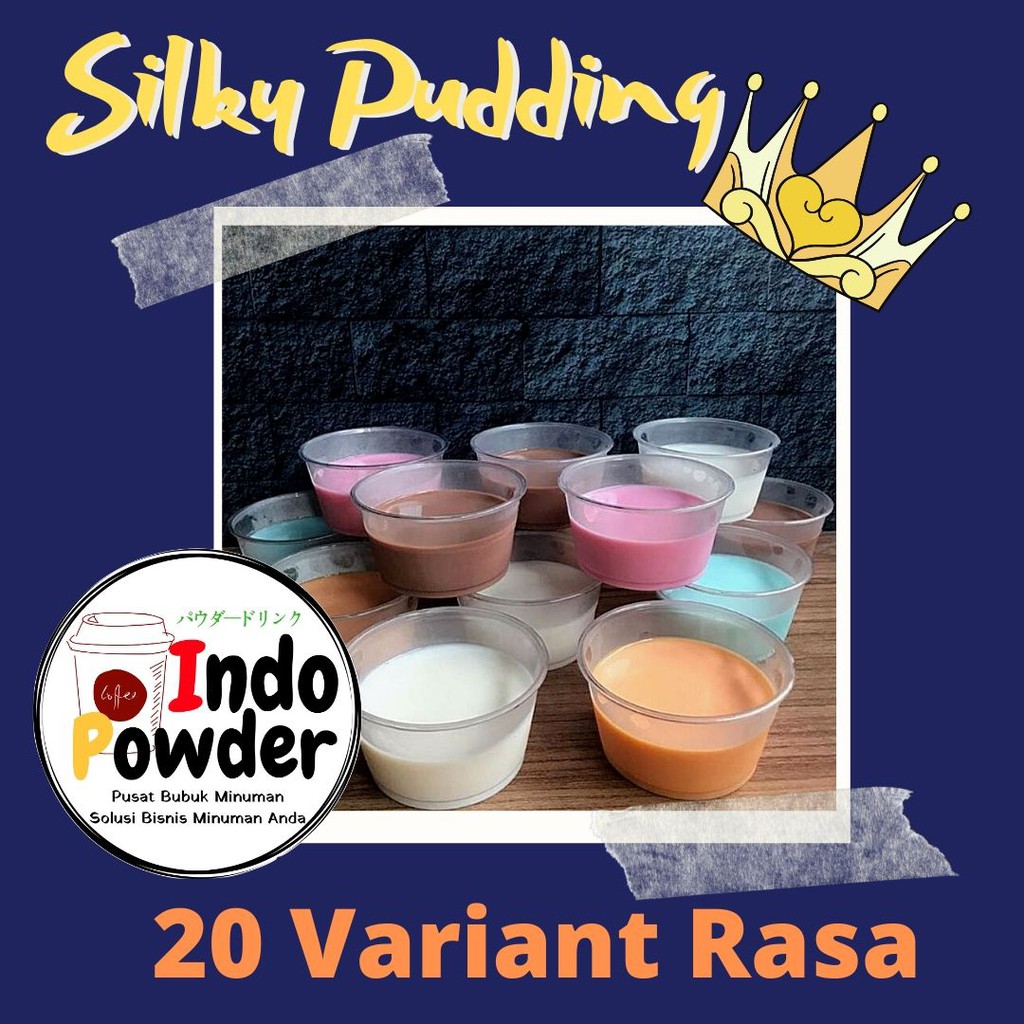 SILKY PUDDING COKLAT  - BUBUK Silky Puding  - Puding Sutra  -Soft Puding -Puding lembut