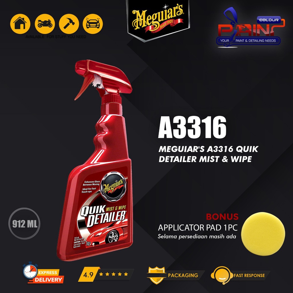 Meguiar's - Meguiars A3316 QUIK DETAILER MIST &amp; WIPE 473mL