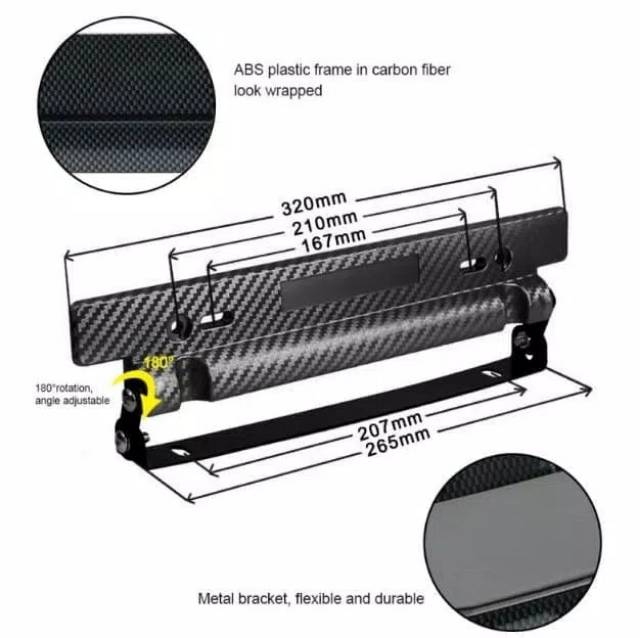 Dudukan Plat Nomor JDM style Carbon