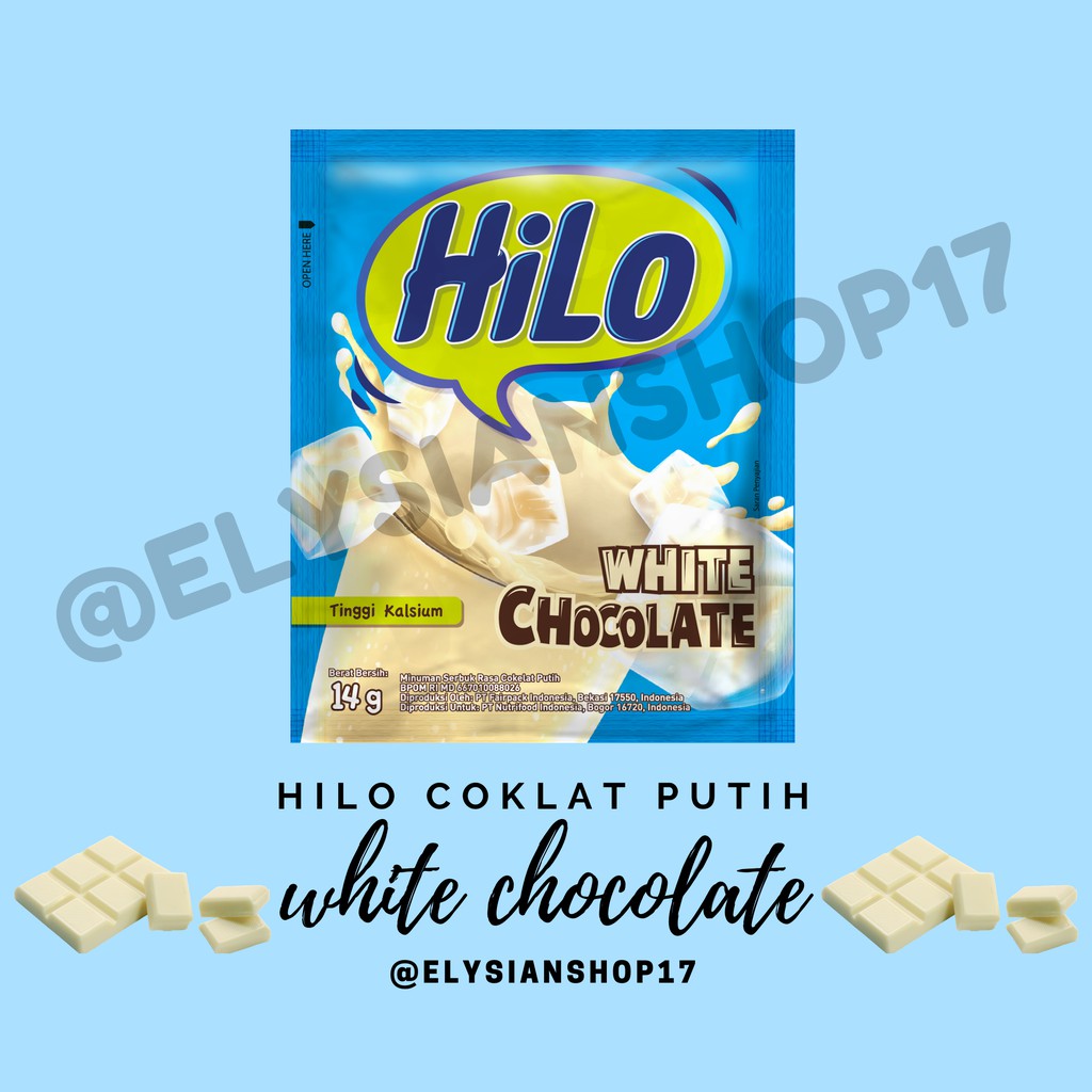 

Susu Hilo White Chocolate / Coklat Putih 1 Renceng (10 Sachet)