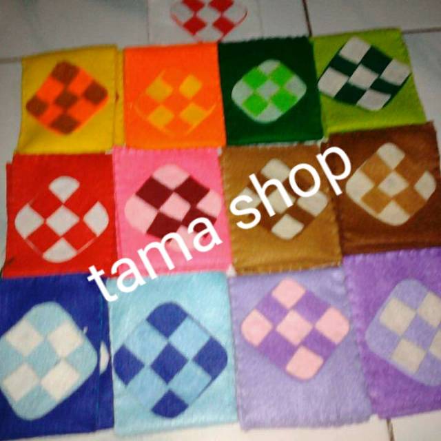 Amplop lebaran flanel motif ketupat