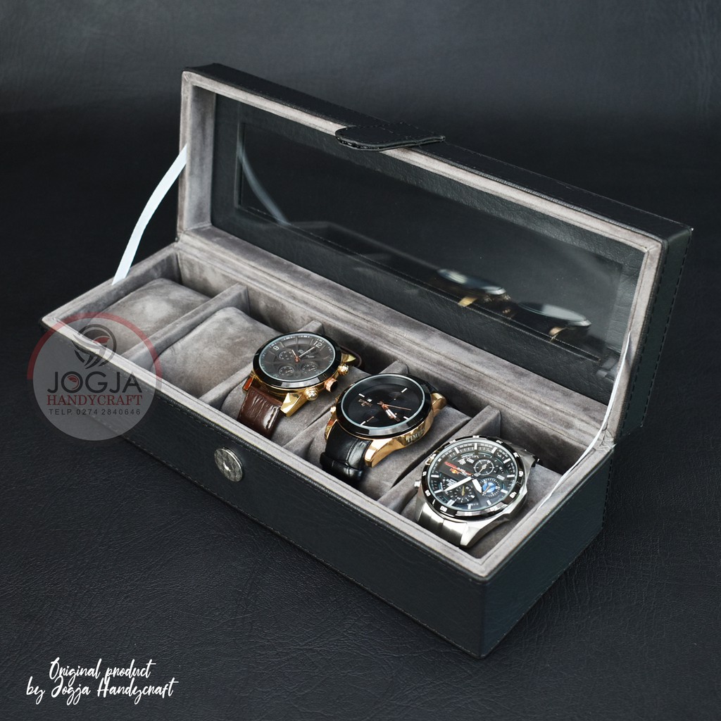 PROMO - JUMBO Size Kotak Jam Tangan Isi 5 / Tempat Jam / Watch Box