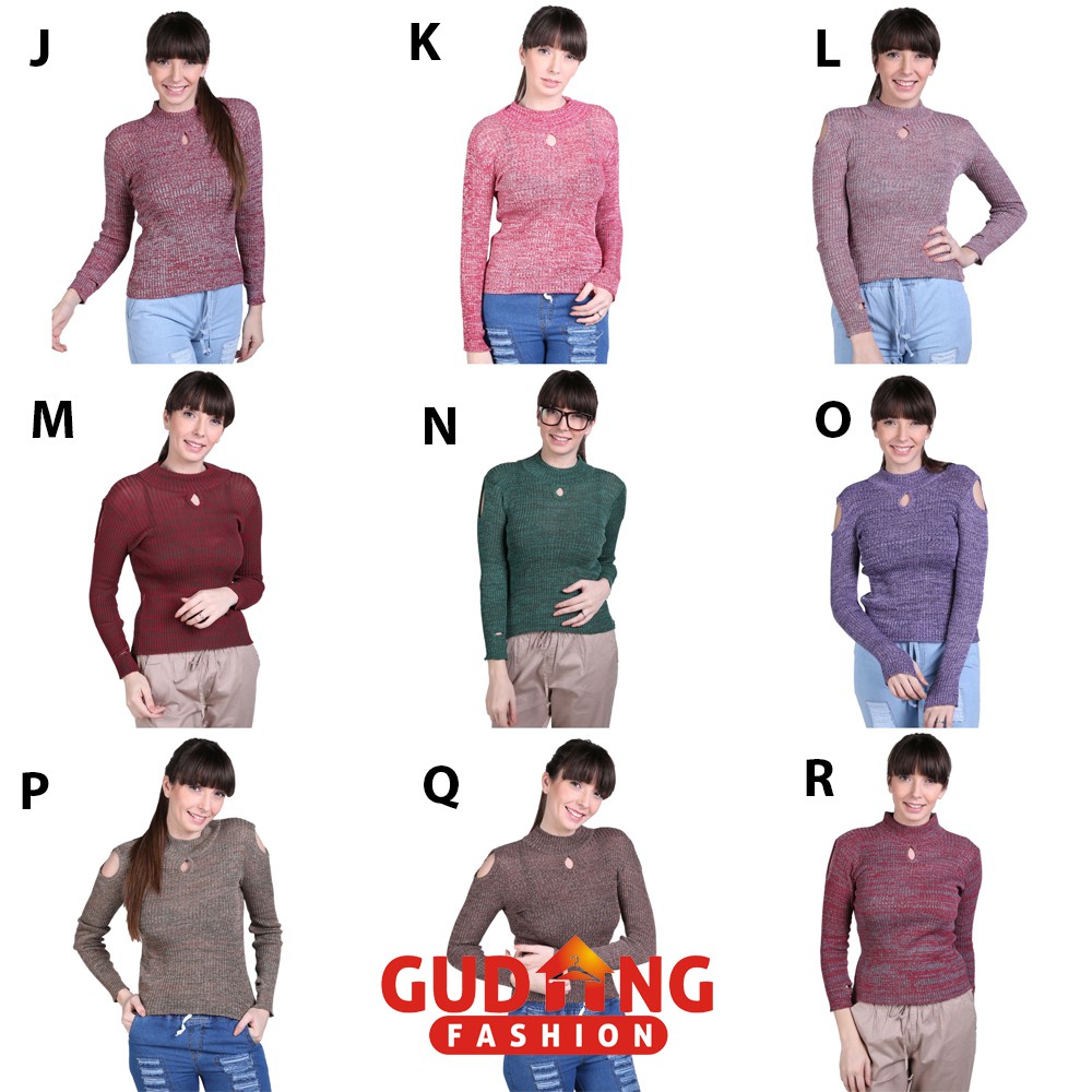 Sweater Wanita - Atasan Bahan Rajut Byk Warna - RJT (COMB)