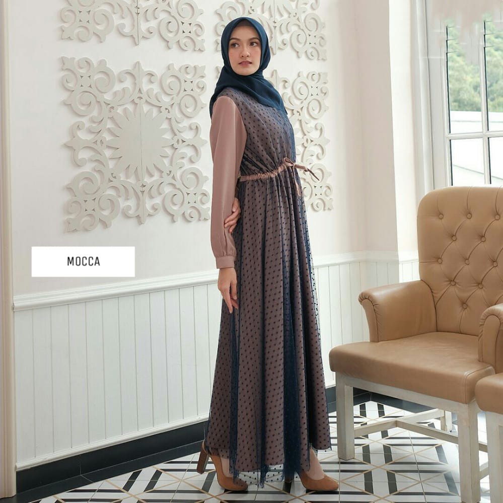 NAILA MAXI Bahan Moscrepe Pakaina Wanita Gamis Panjang Terusan Gamis Wanita Dress Muslim Terbaru